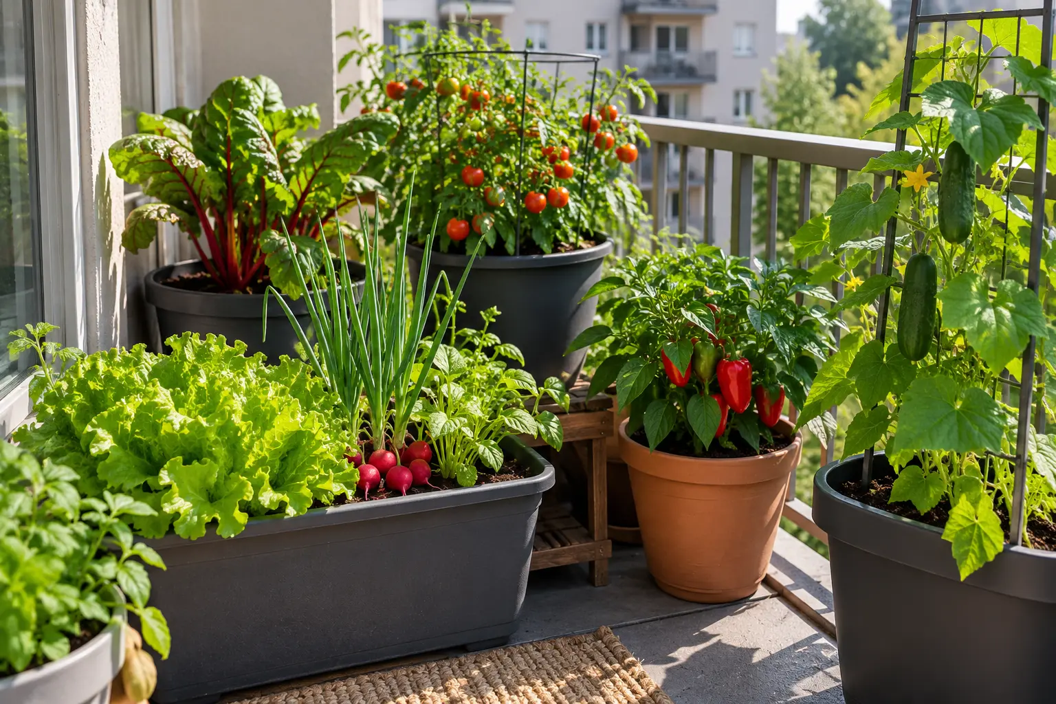 Best vegetables to grow in an apartment in containers on a small balcony