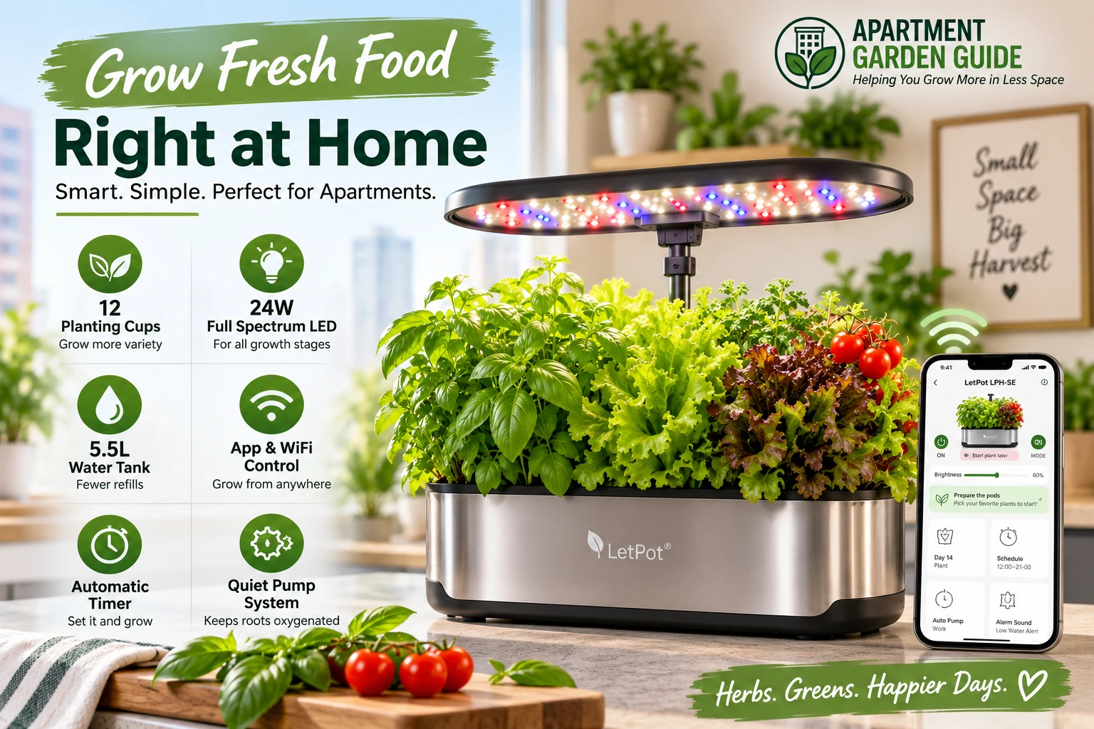 LETPOT LPH-SE review of 12-pod indoor hydroponic garden
