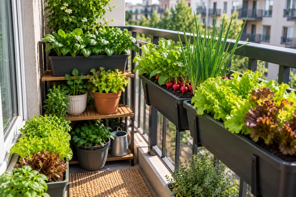Compact vegetables for small apartment gardening spaces