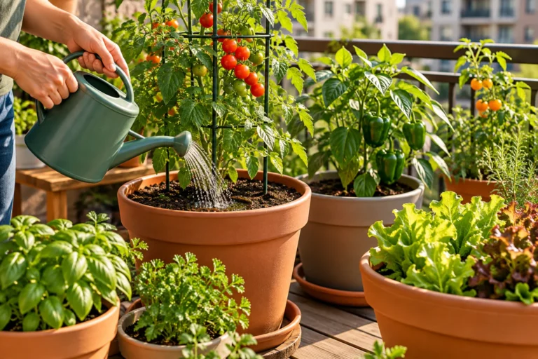 How to fertilize container vegetables with diluted liquid fertilizer