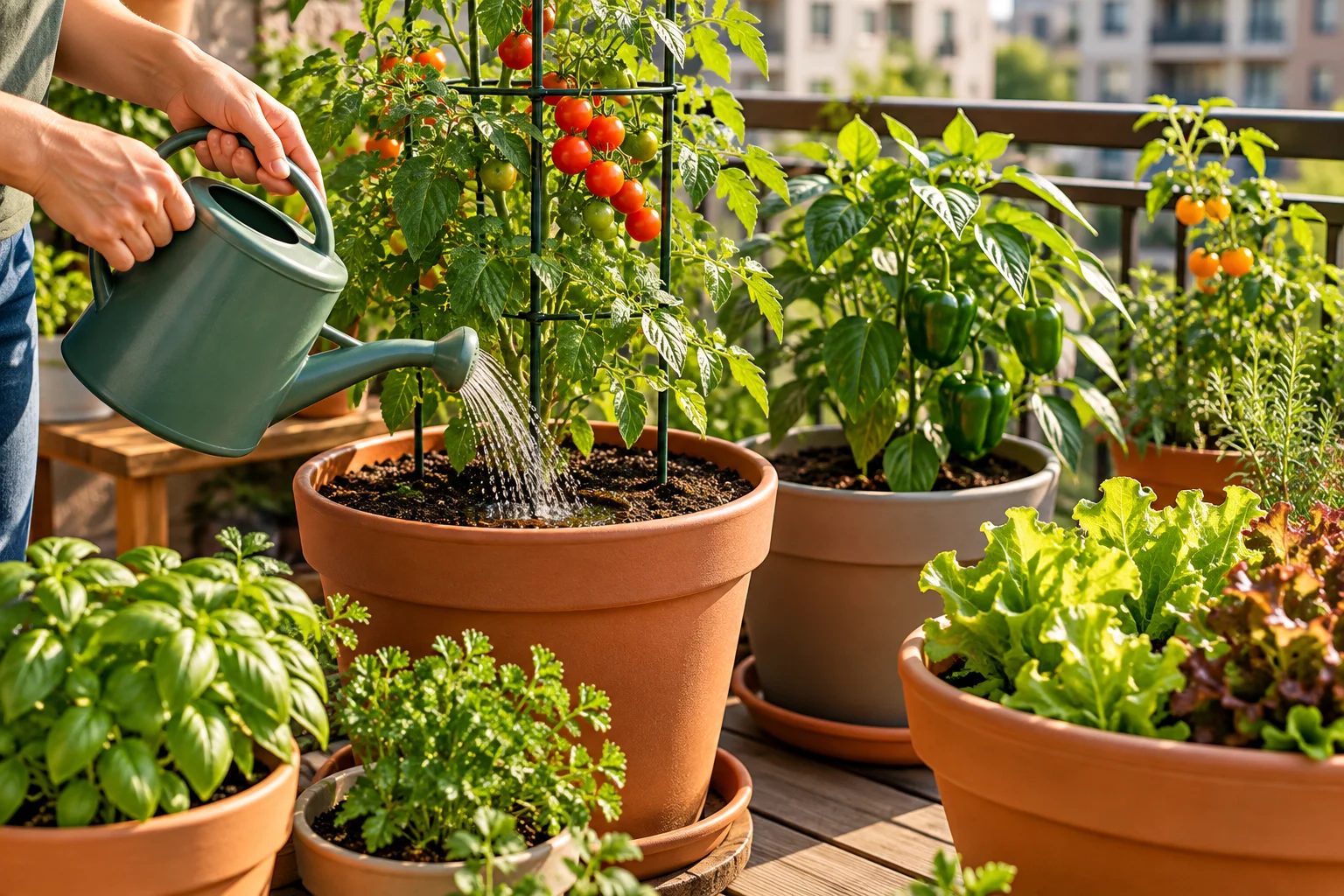 How to fertilize container vegetables with diluted liquid fertilizer